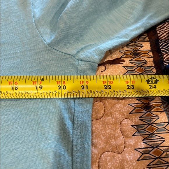 "ESCAPE by Habitate clothes Blue Long Sleeve Cat Print Top women’s Small - Picture 7 of 9